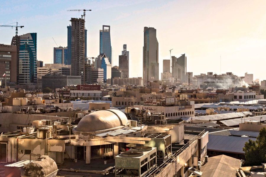 The Riyadh skyline at dusk